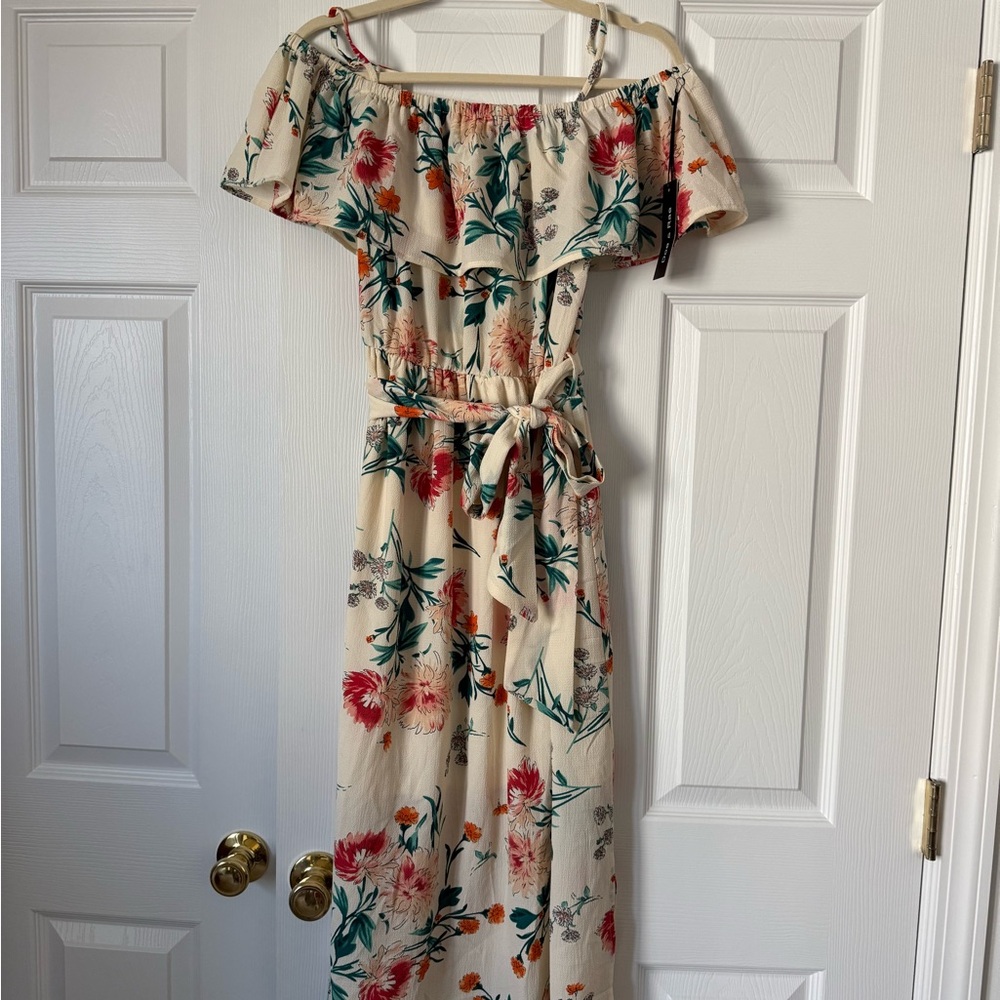 Doe & Rae floral Off-Shoulder Midi Dress